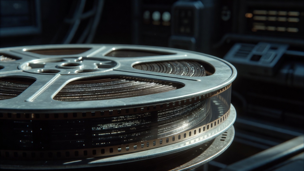35mm Film Reel Close Up for Sci-Fi Essay Header