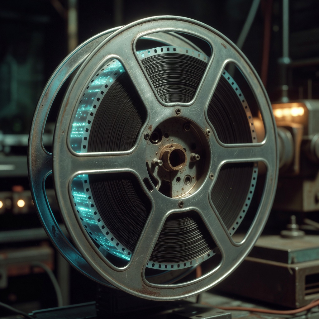 35mm Film Reel Close Up for Sci-Fi Essay
