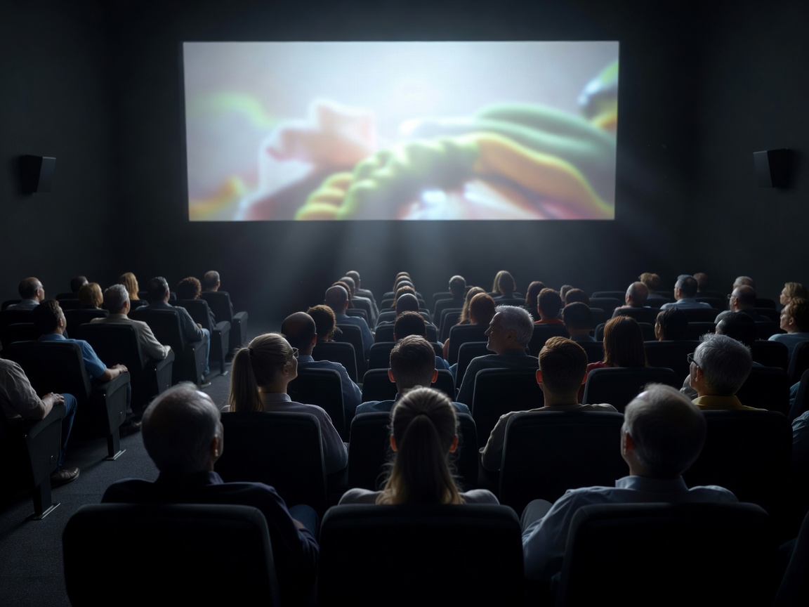 Audience Watching Cinema Screen